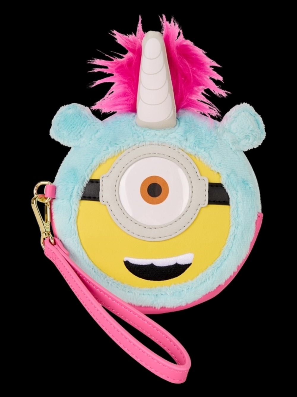 Loungefly Exclusive Unicorn Minion Wristlet Pouch - Pink & Aqua BNWT